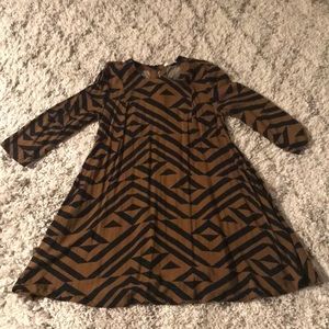 Black and brown striped dress